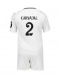 Real Madrid Daniel Carvajal #2 Heimtrikotsatz für Kinder 2024-25 Kurzarm (+ Kurze Hosen)